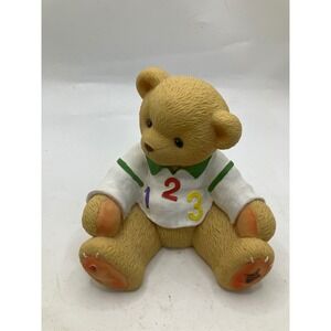 Collectible Teddy Bear Bank Ceramic‎ Figurine Cute Numbers 1 2 3 Decoration